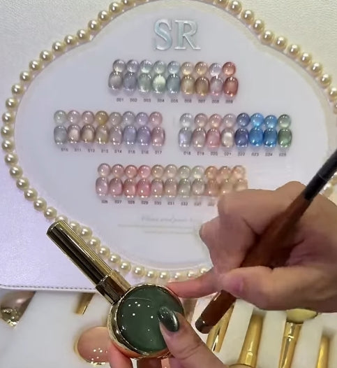 SR Summer Girl Fresh & Translucent 36 Colors Jelly Cat Eye Nail Gel Set | UV Gel for Salon Wholesale