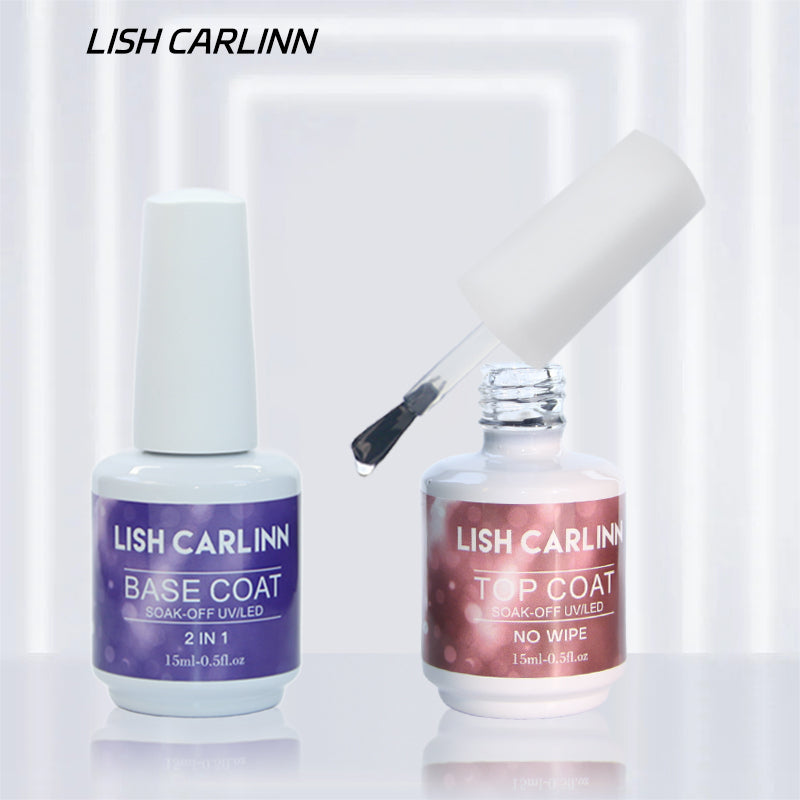Top Coat Gel Nail Polish Base Gel Long Lasting Shine TPO and Hema FREE Coat Gel