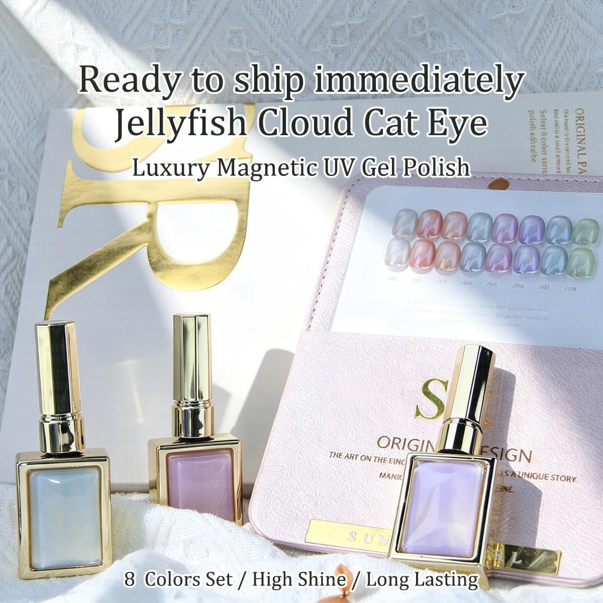 SR Hot Sale New 8 Colors Moonlight Cat Eye Nail Gel Set High Quality Long-Lasting Non-toxic Uv Gel for Salon Wholesale